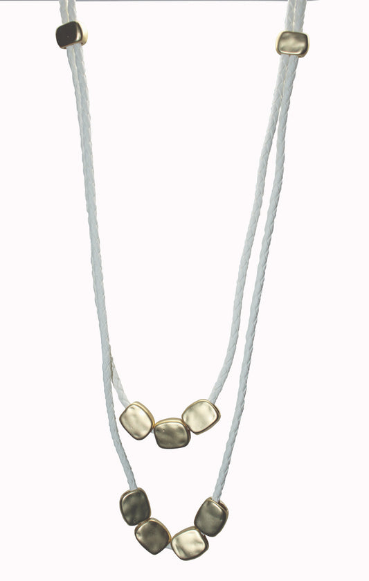 Elegant matt gold necklace