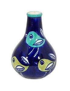 Blue bird vase 11x6 cm