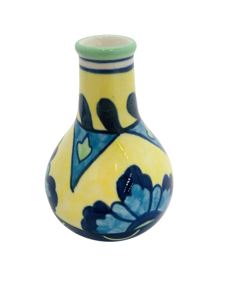 SALE!! Yellow ceramic bird vase 10x12 cm