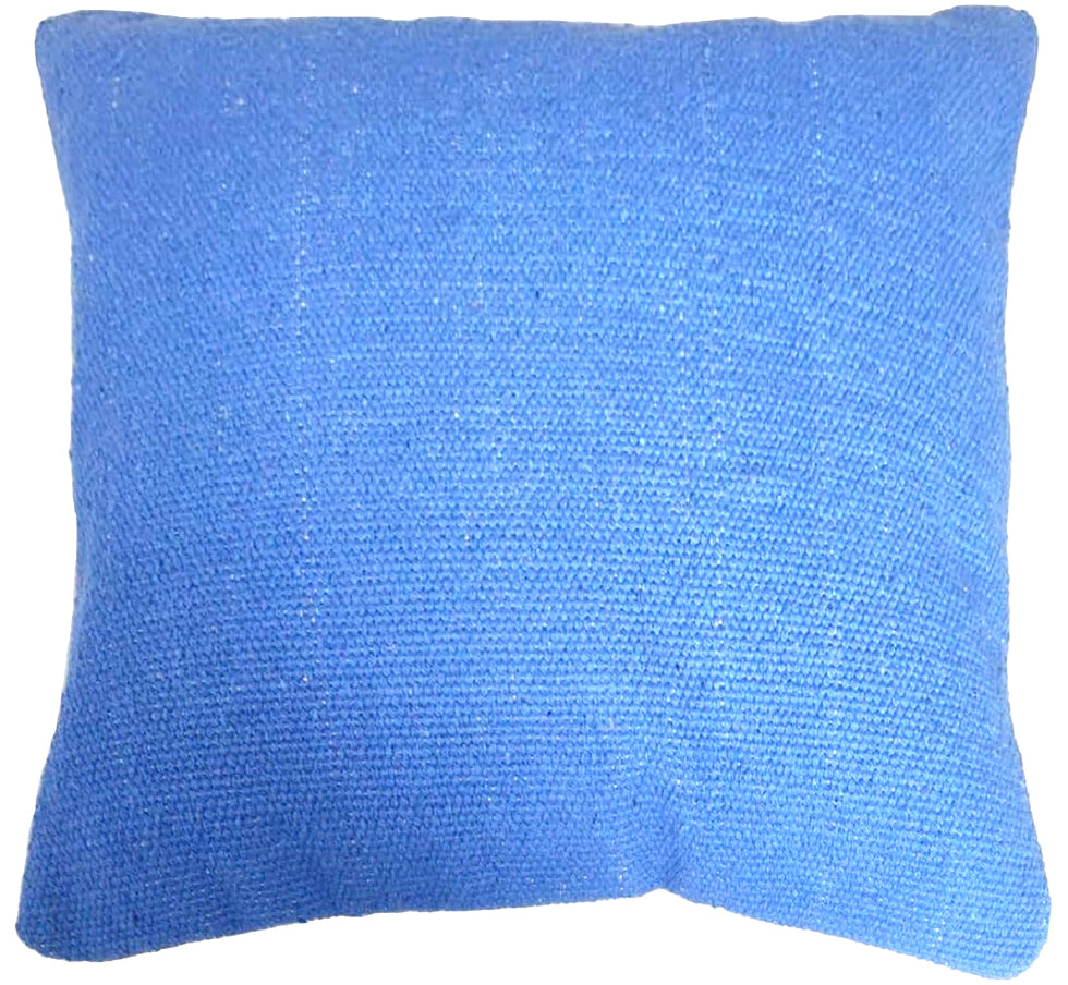 Blue cotton kilim cushion