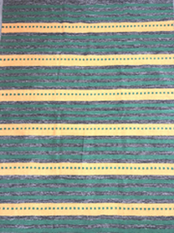 Green/yellow cotton rug