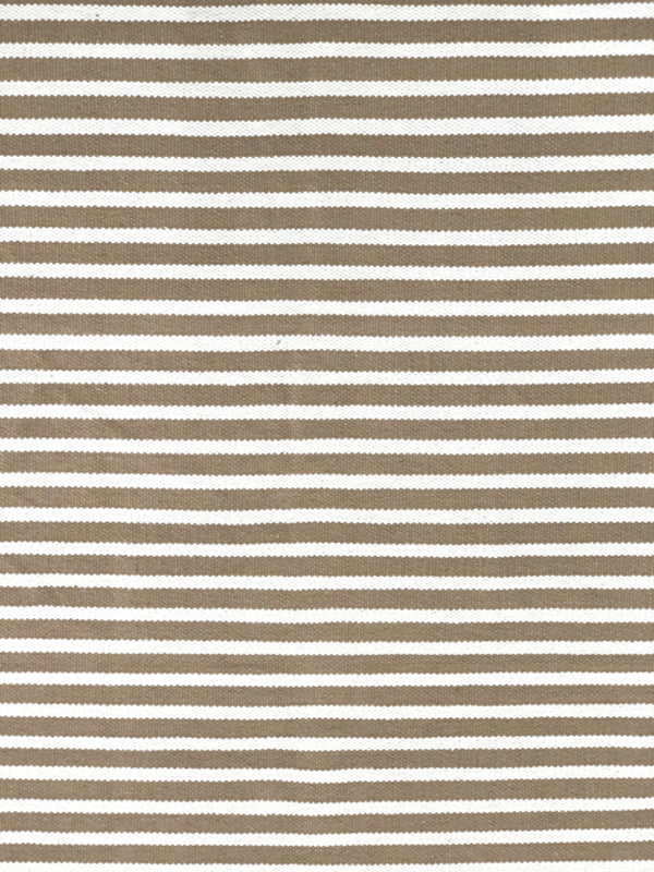 Beige cream striped cotton kilim rug