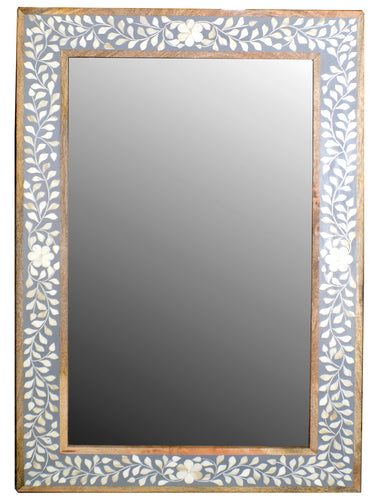 Grey/white bone mirror 60x90/45x75 cm