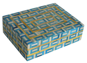Turquoise bone inlay box 20x15x6 cm