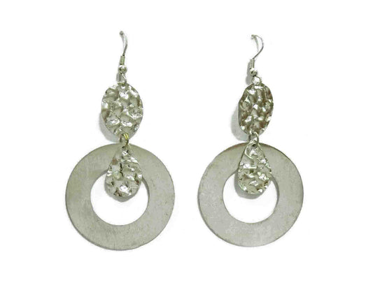 Silver Plain/Hammered Earrings