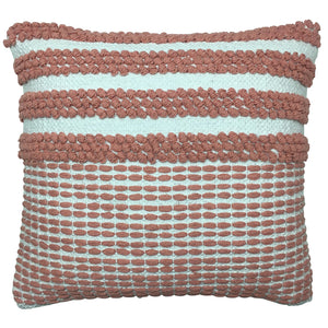 Terracotta/cream woven cushion cover45x45 cm