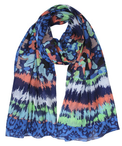 Multi blue scarf