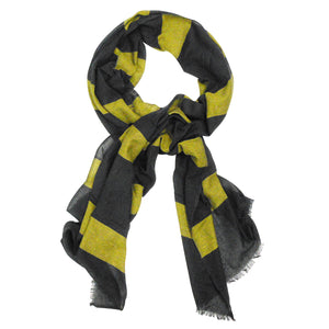 Wool Scarf Black and Yellow