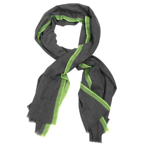Wool Scarf Grey and Green