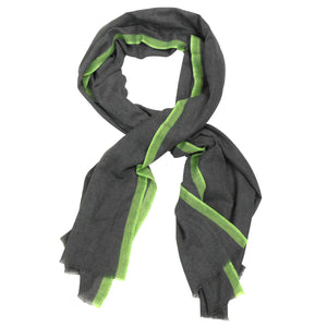 Wool Scarf Grey and Green