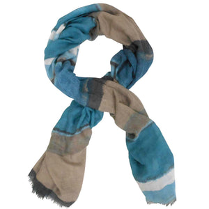 Bohemia and Co Modal Scarf Blue and Grey Stripe