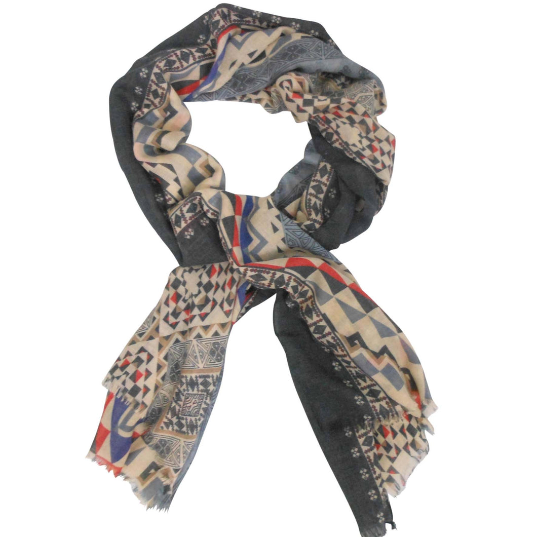 Bohemia and Co Modal Scarf Grey and Blue